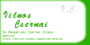 vilmos csernai business card